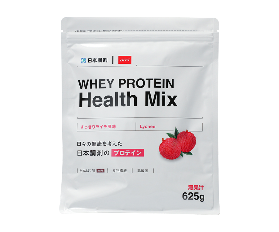 WHEY PROTEIN Health Mix（すっきりライチ風味）のパッケージ画像