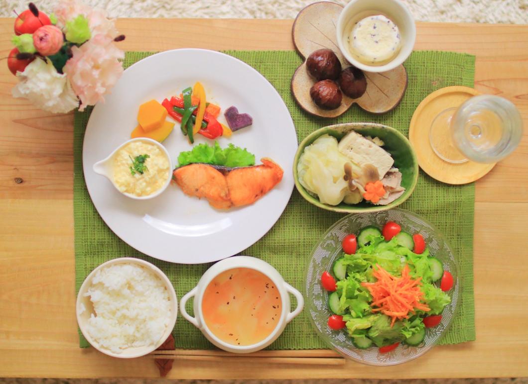 栄養バランスの良い食卓